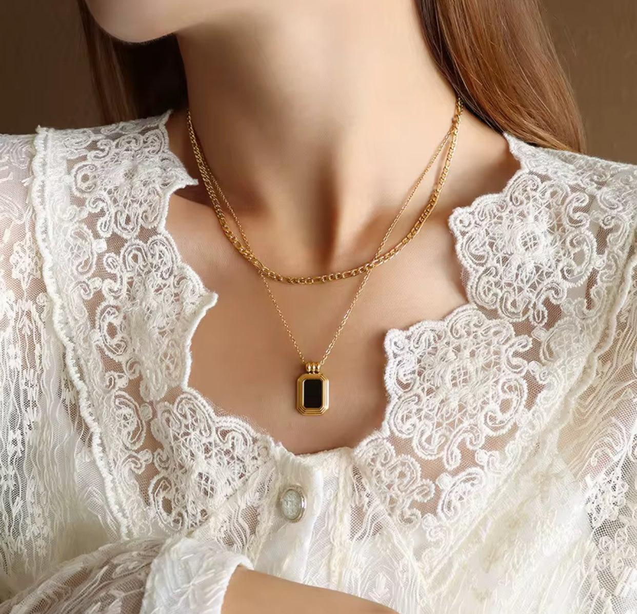 NKATHA DOUBLE LAYERED NECKLACE
