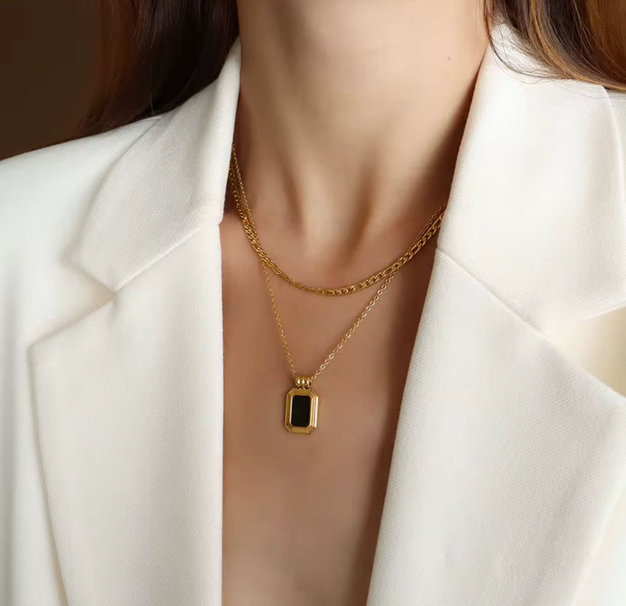 NKATHA DOUBLE LAYERED NECKLACE