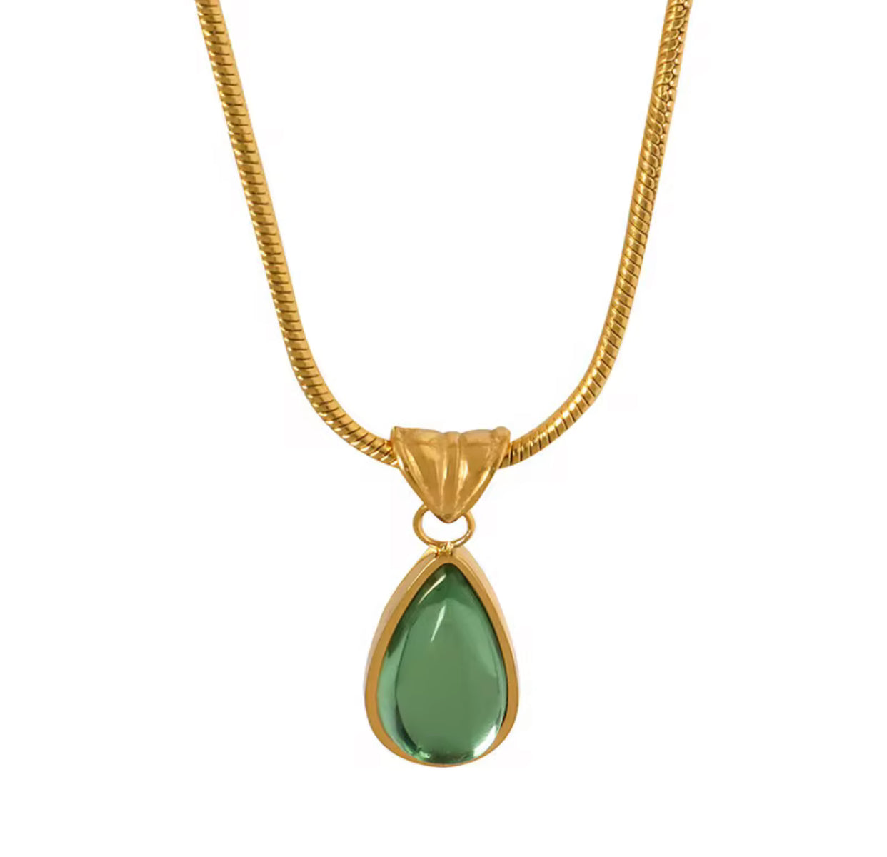 NAOMI GREEN PENDANT NECKLACE