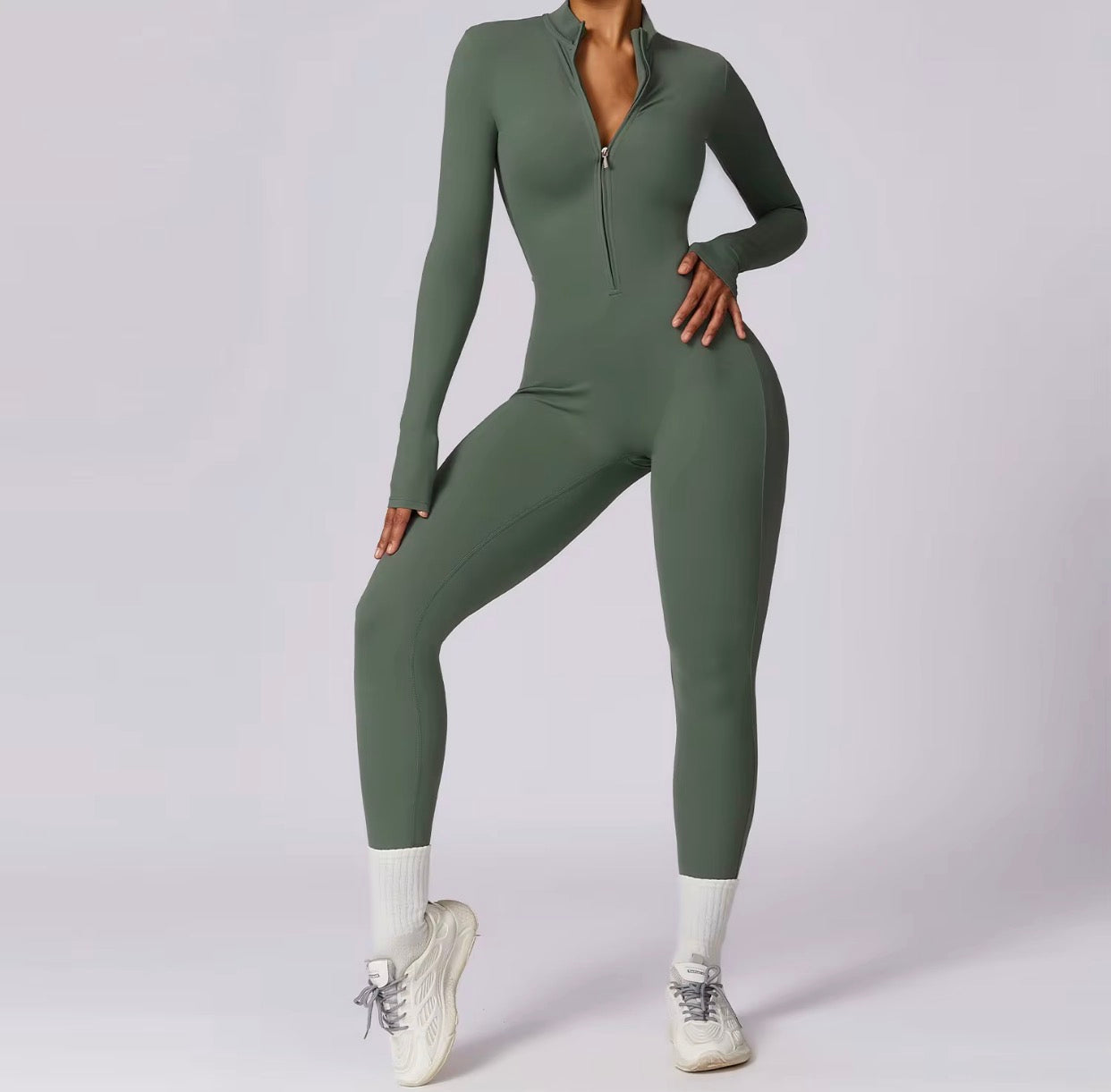 The PowerSculpt Zip Unitard