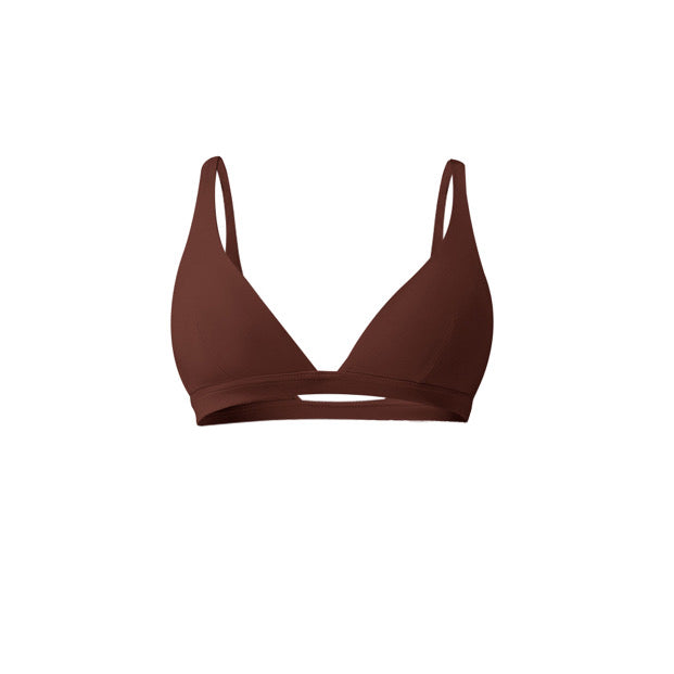 BROWN TRIANGLE BRALETTE