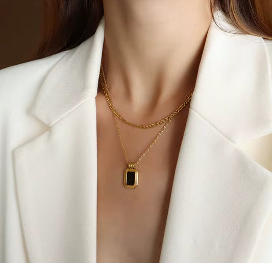 NKATHA DOUBLE LAYERED NECKLACE