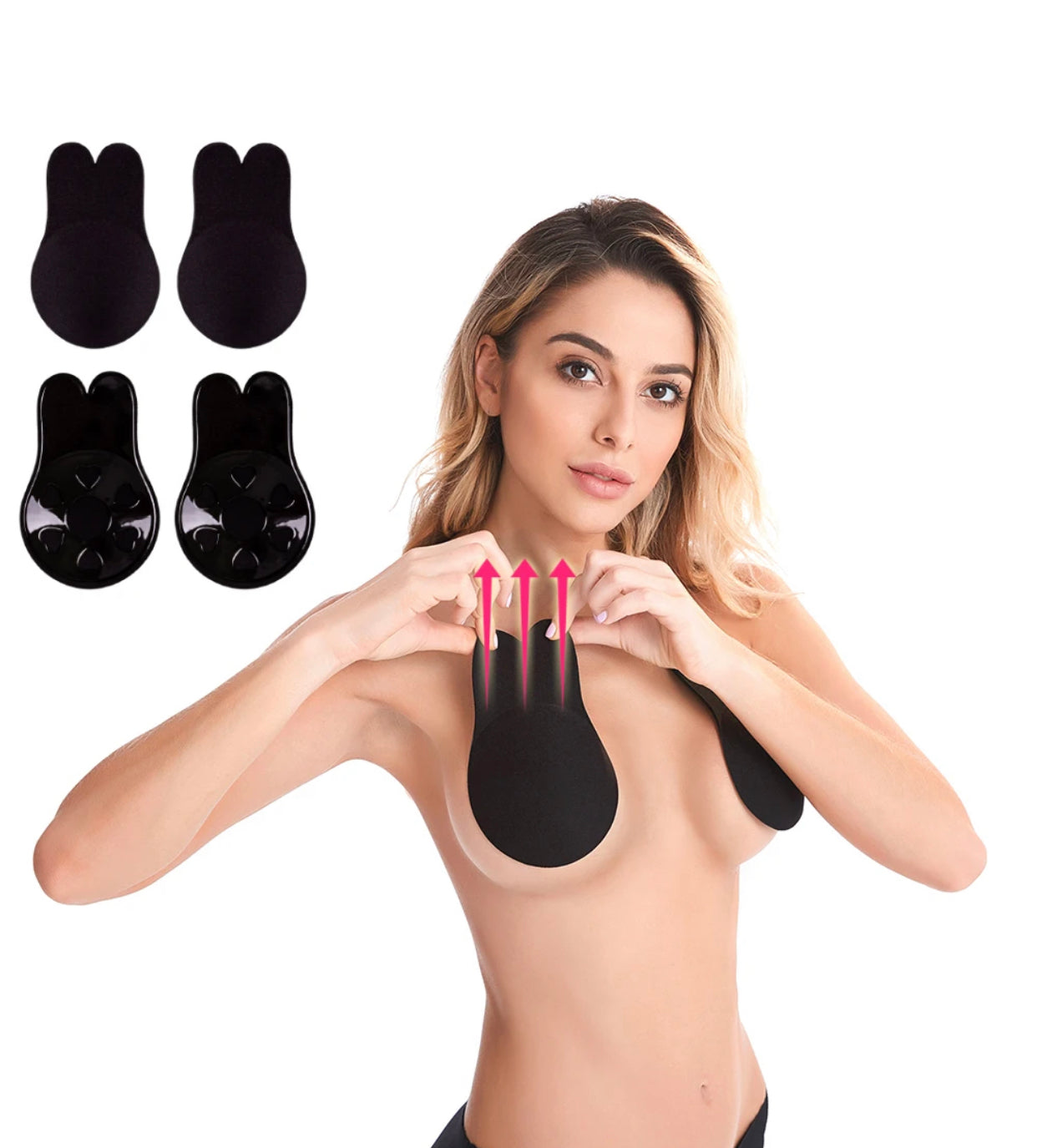 Sticky invisible push up bra