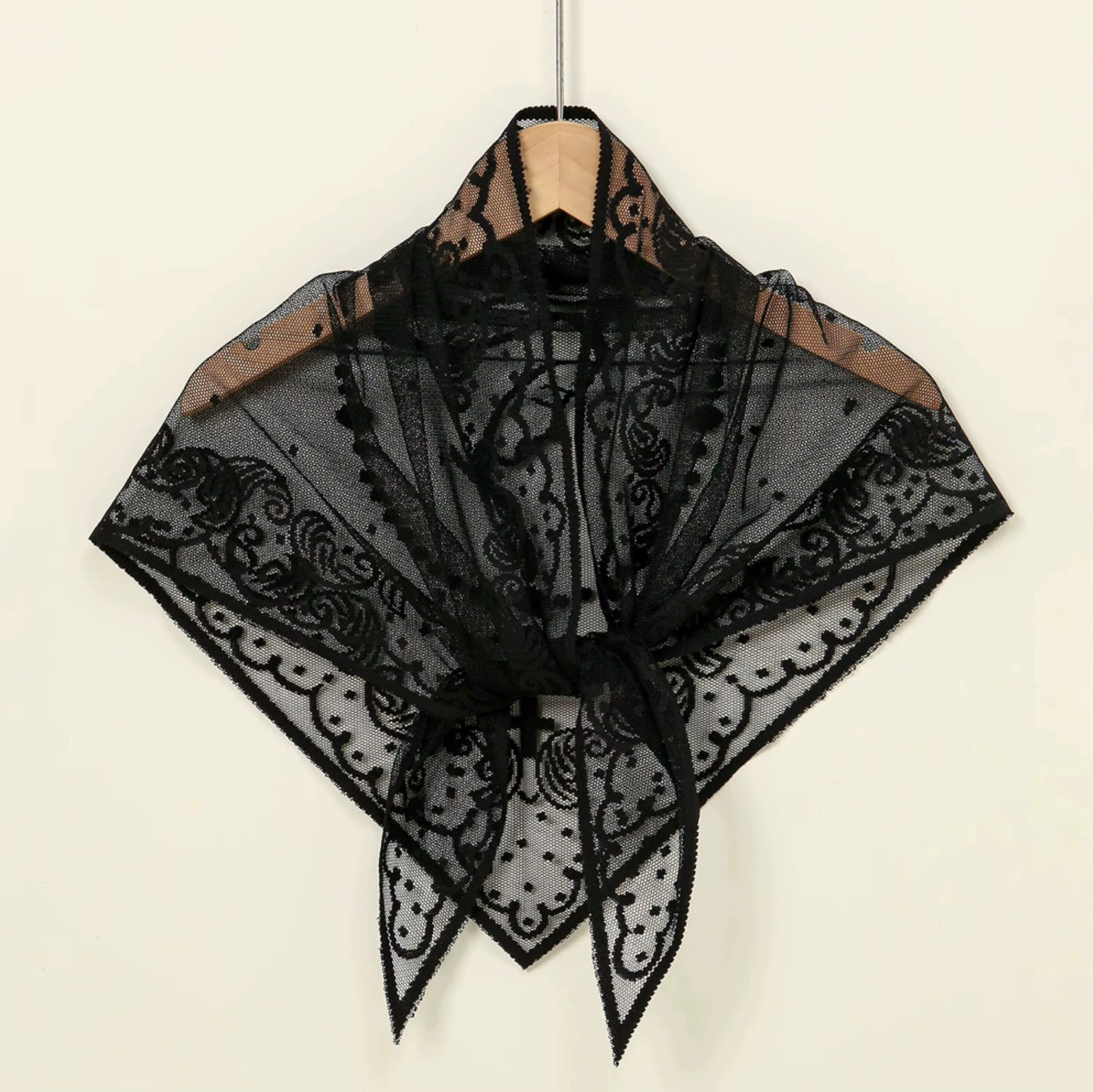 The Amélie Embroidered Lace Scarf