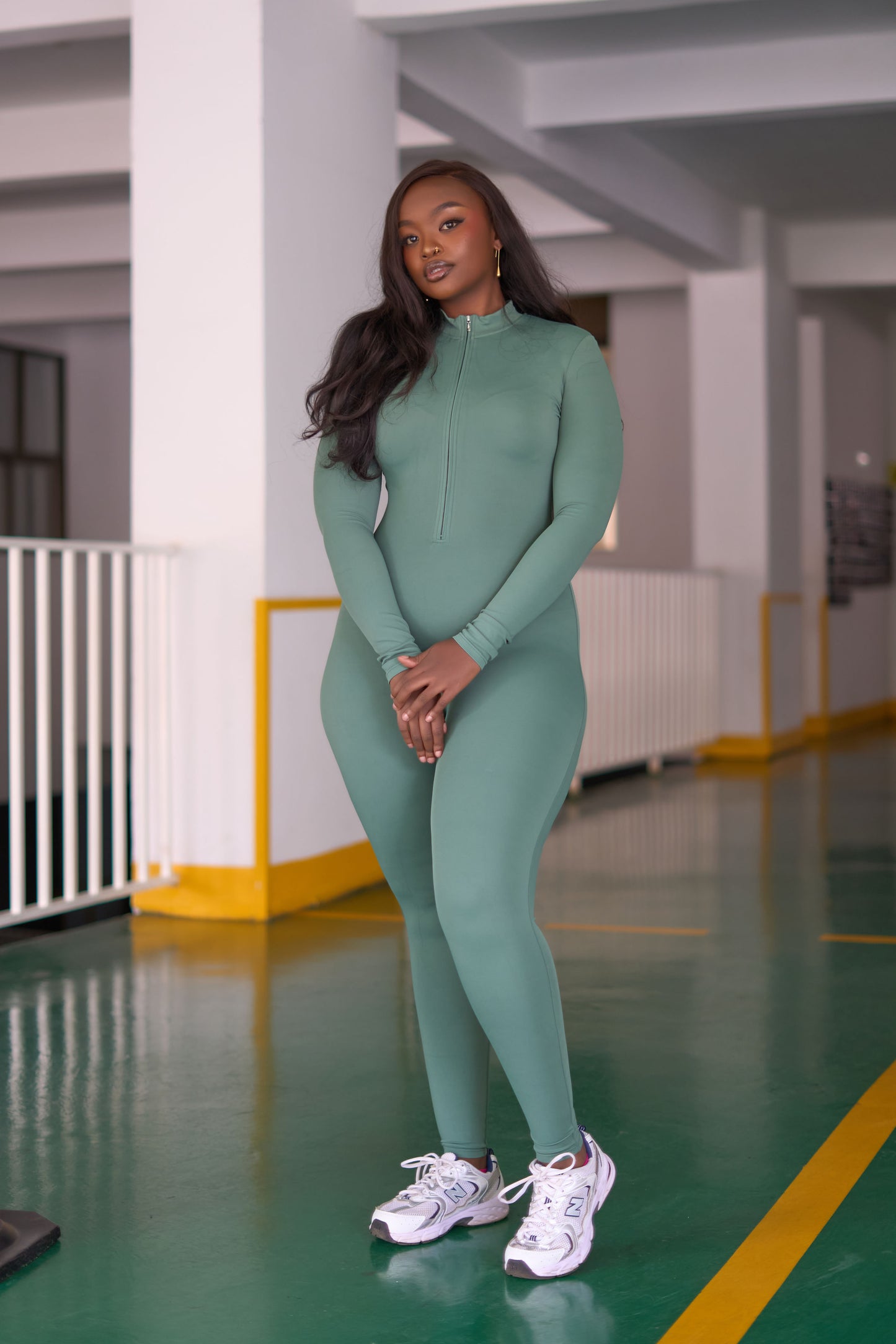 The PowerSculpt Zip Unitard