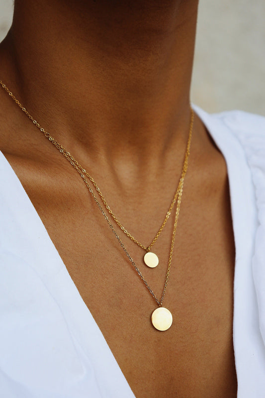 Layered stainless steel necklace