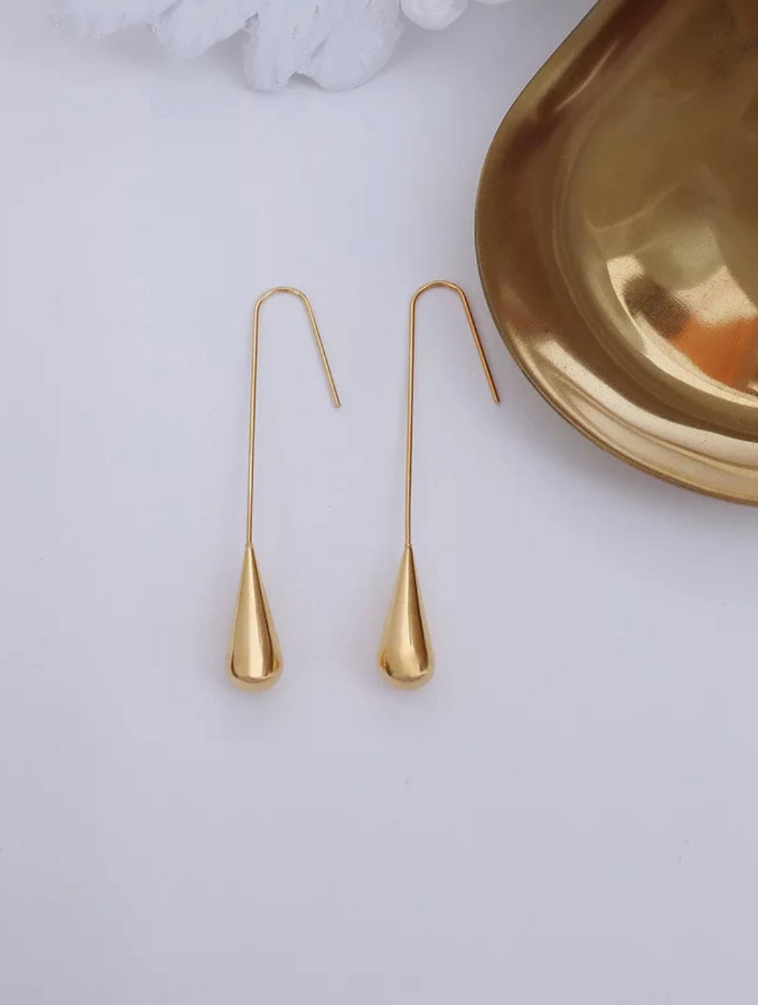 Gold drop earrings