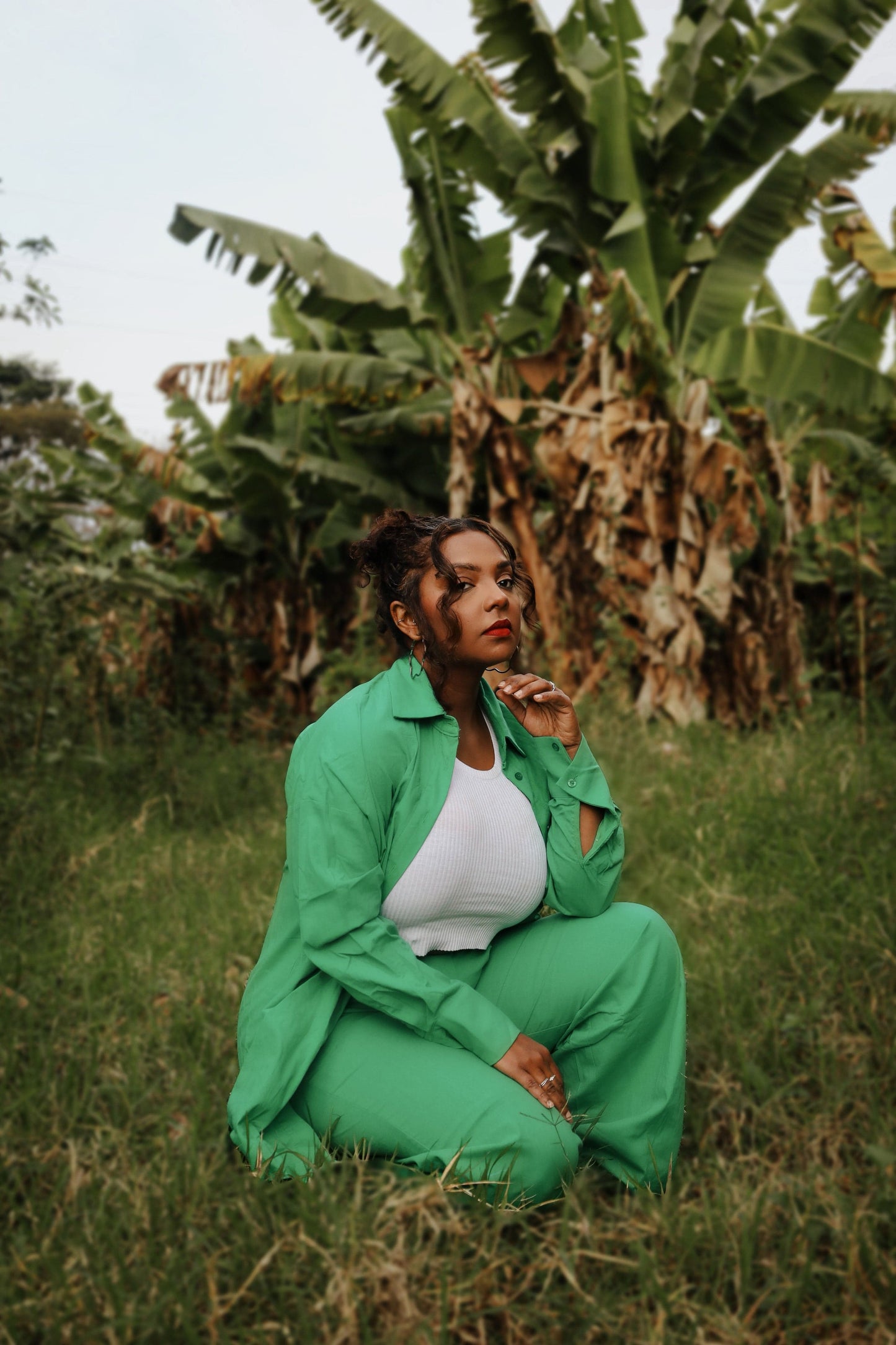 Lamu 3 piece set in green