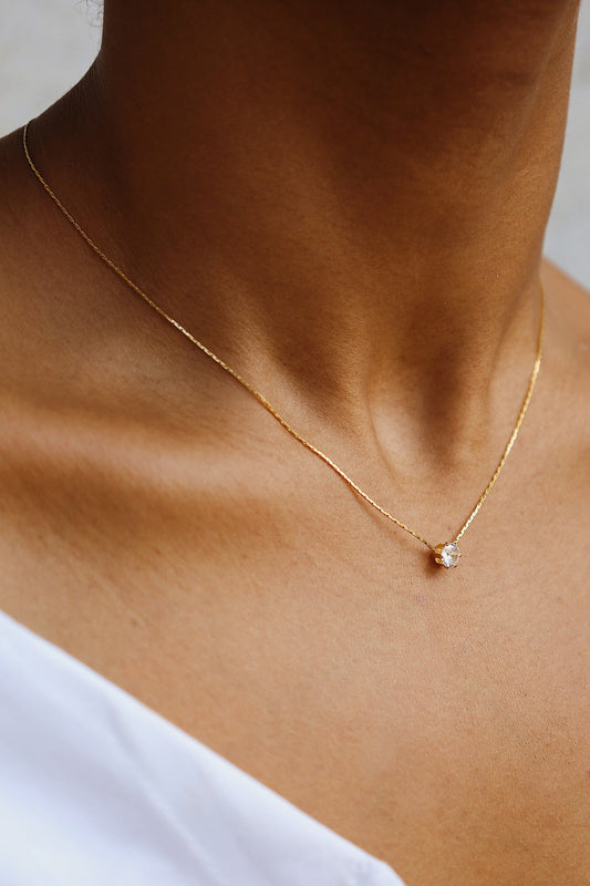 Minimalist 18k gold plated necklace