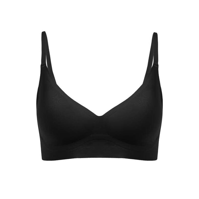 Wireless seamless push up bra